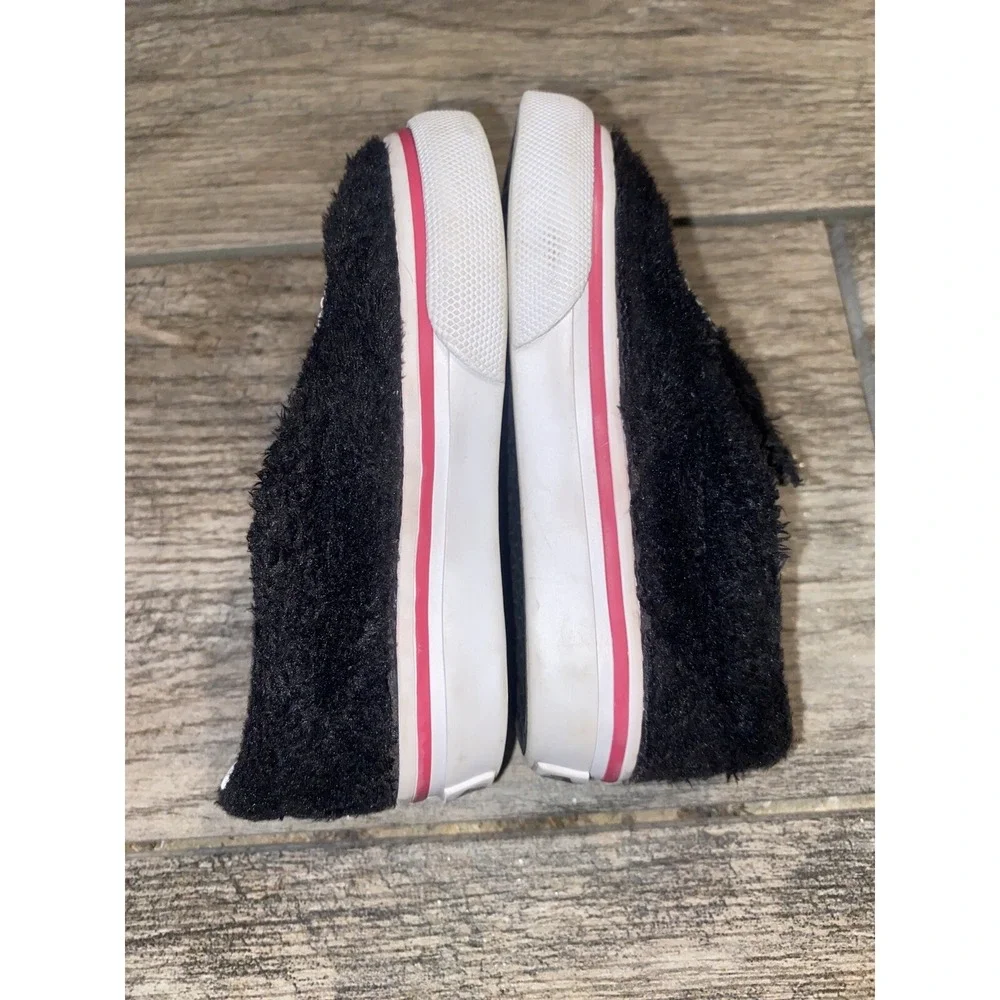 Vans Kids Toddler Baby Fuzzy‎ Black Eye Shoes Size 4 Slip On